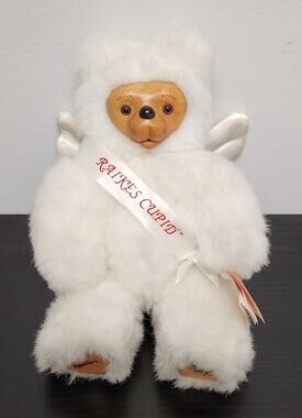Vintage Robert Raikes Original "662265 Cupid" Wooden Face Doll w/ Tags & Signed